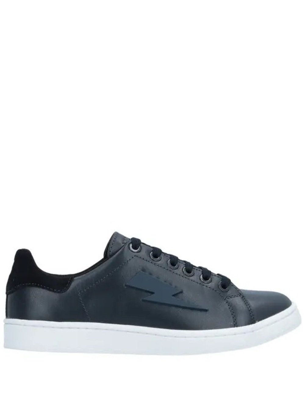 NIB Neil Barrett Leather Low Top Sneakers Lace Up Navy Blue Women Sz 9